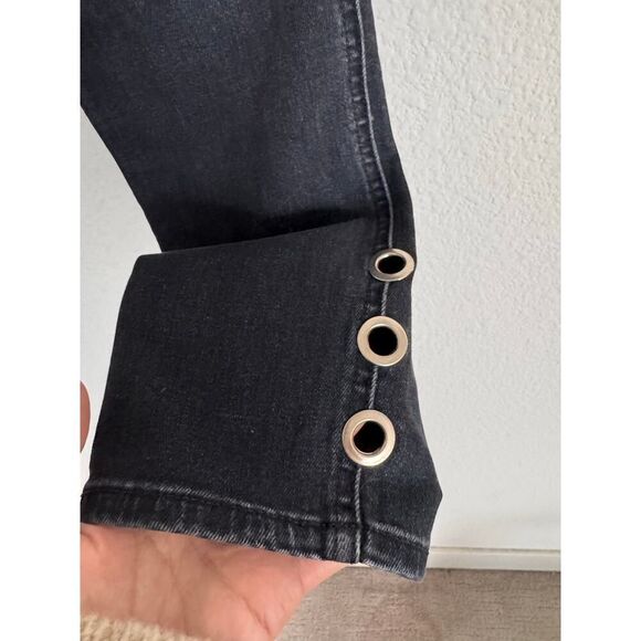 3 x 1 high waist dark wash skinny jeans black 25” - Picture 2 of 6